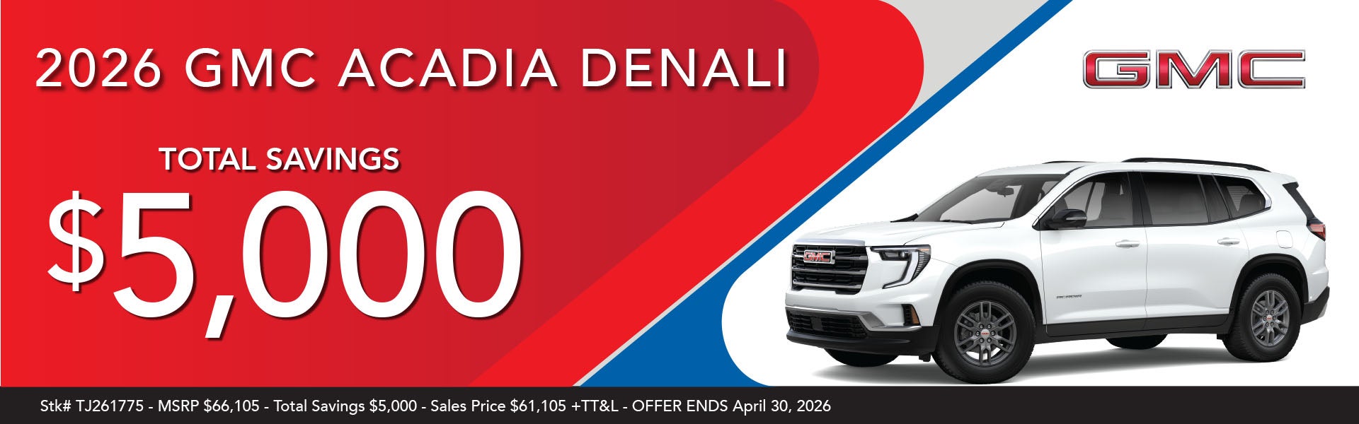 2026 GMC Acadia Denali