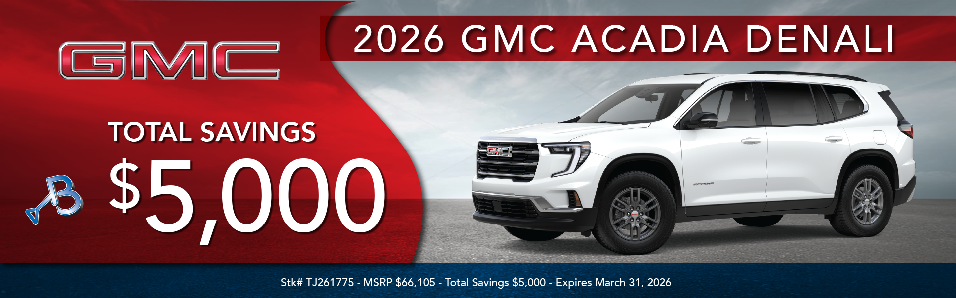 2026 GMC Acadia Denali