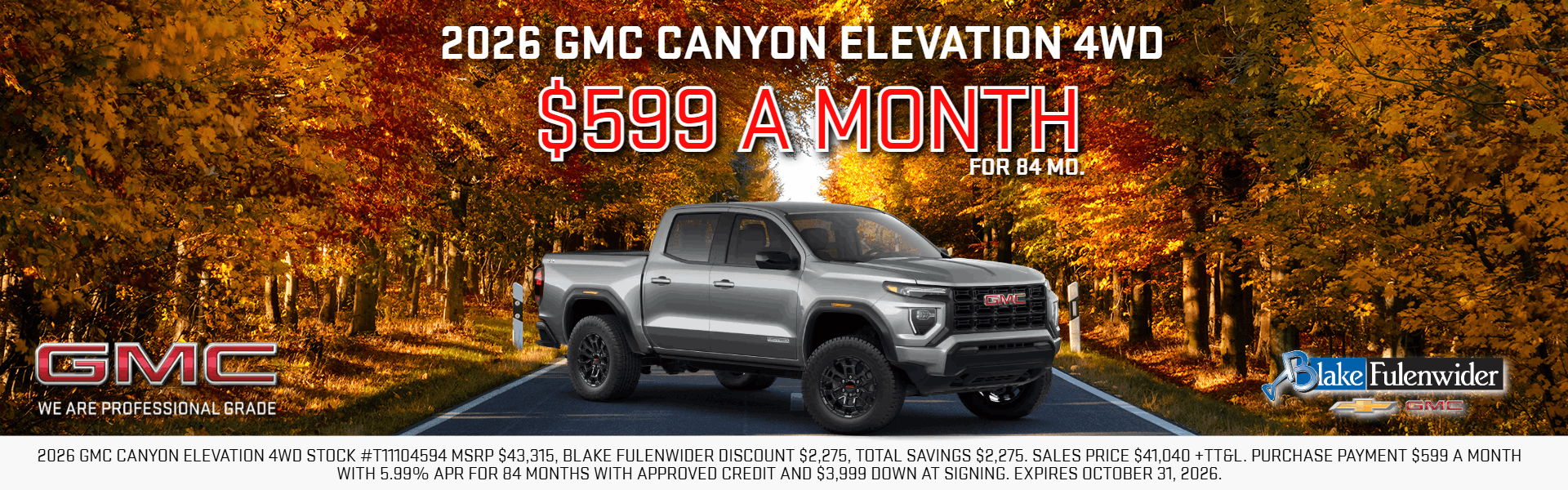 2026 GMC Canyon